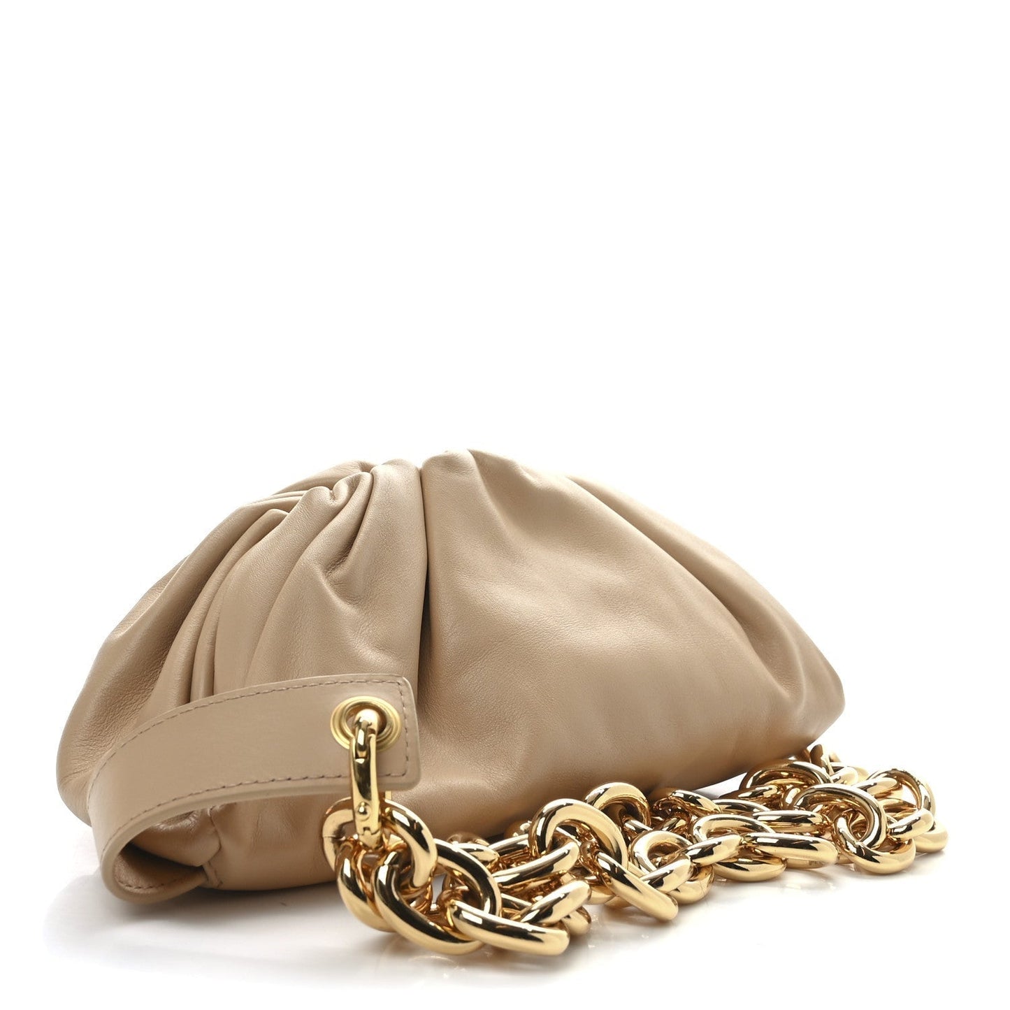 Bottega Veneta Nappa The Belt Chain Pouch Almond