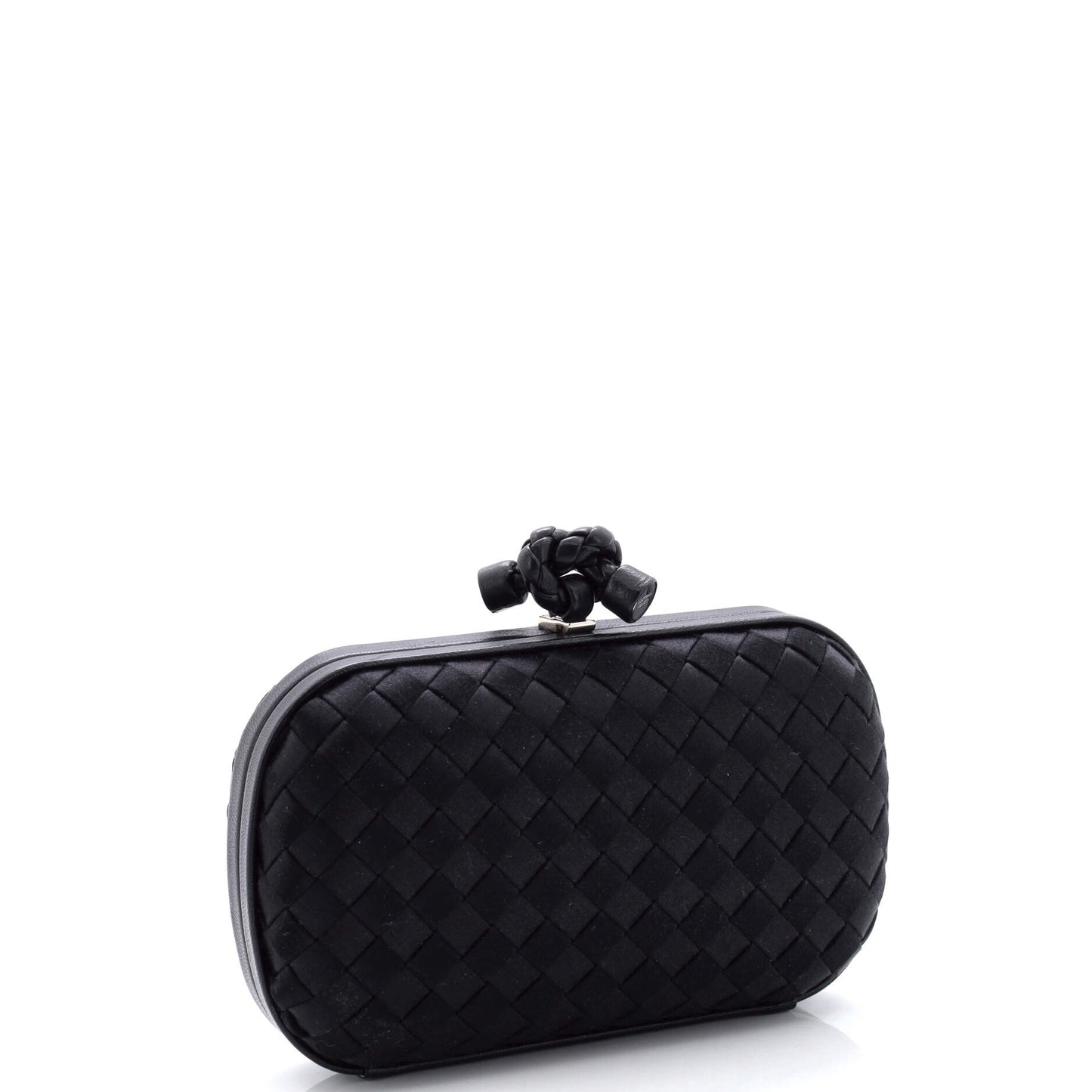 Box Knot Clutch Intrecciato Satin Small