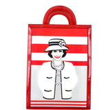 CHANEL   Portrait Tote Printed Leather and Quilted Patent Tall