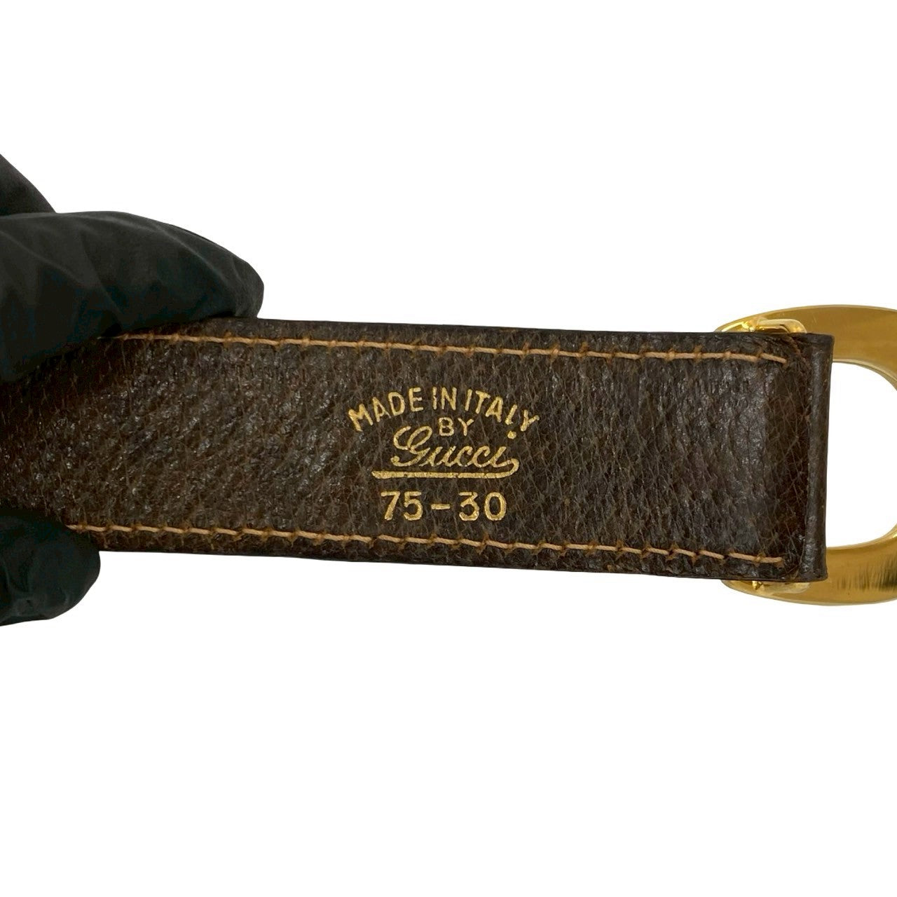 Gucci Horseshoe Leather Belt