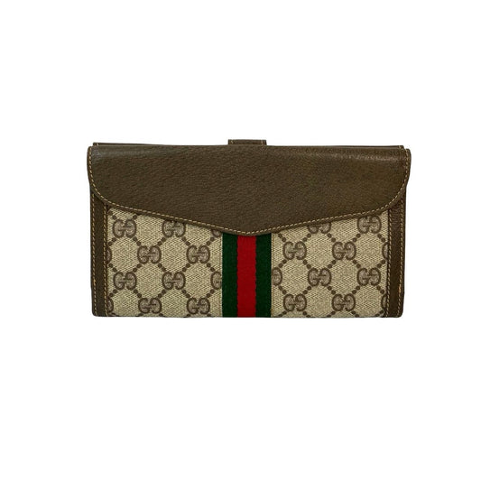 Gucci GG Logo PVC Long Wallet