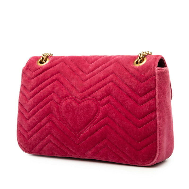 Gucci GG Marmont BLIND FOR LOVE Velvet 2way Bag