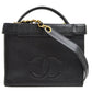 CHANEL 1994-1996 Circled CC Vanity Handbag Black Caviar ao08211