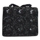 CHANEL 1994-1996 Sequins CC Cross Body Shoulder Bag Black AK35552h
