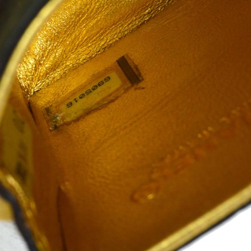 CHANEL 2001 Mini Chain Shoulder Pochette Khaki