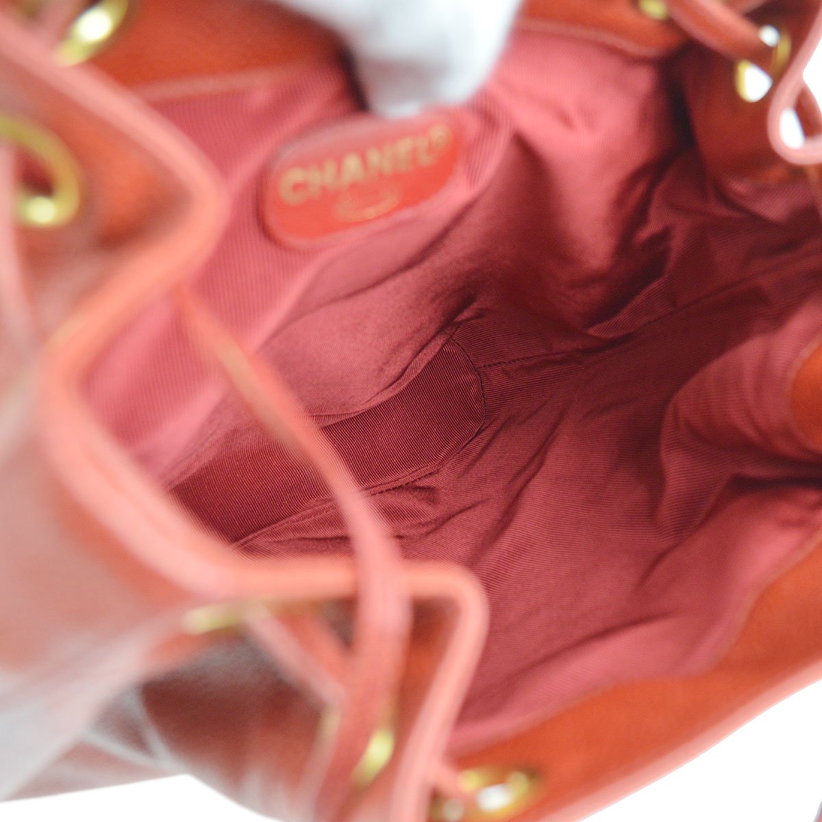 CHANEL 1994-1996 Triple CC Backpack Red Caviar ao24122