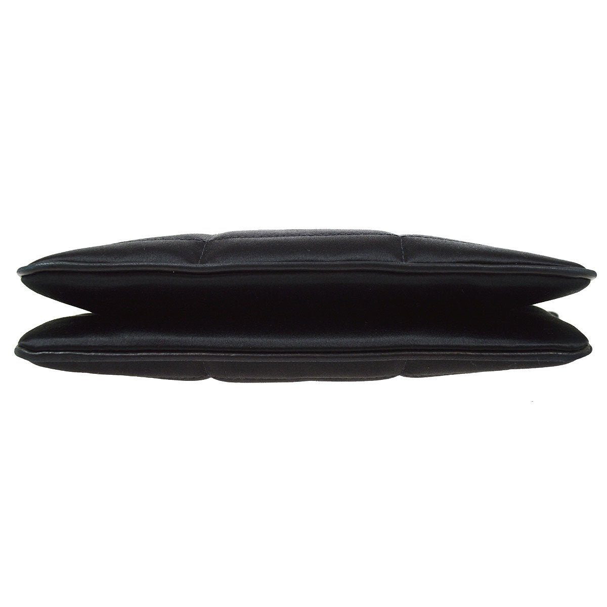 CHANEL 2003-2004 Black Satin Shoulder Bag ao26182