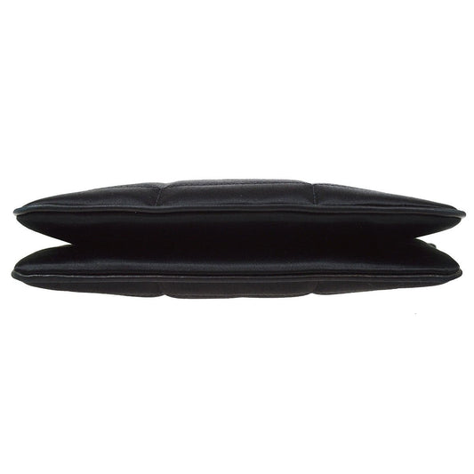 CHANEL 2003-2004 Black Satin Shoulder Bag ao26182