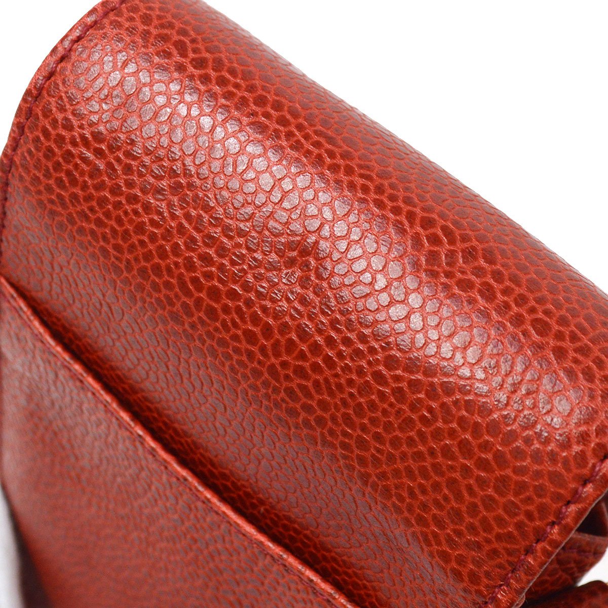 CHANEL 1994-1996 Red Caviar Phone Case ao28621