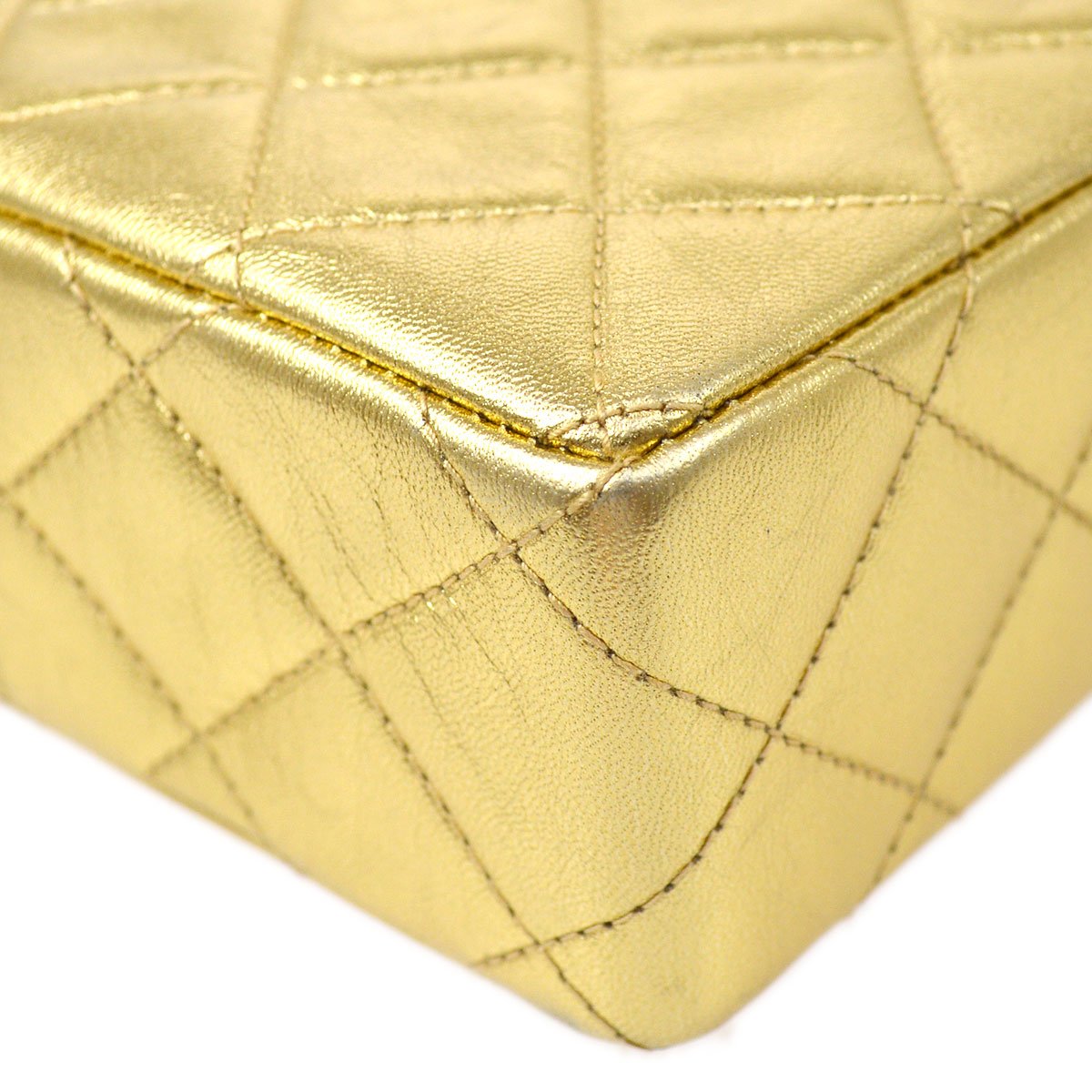 CHANEL 1996-1997 Camera Bag Mini Gold Lambskin ao28947