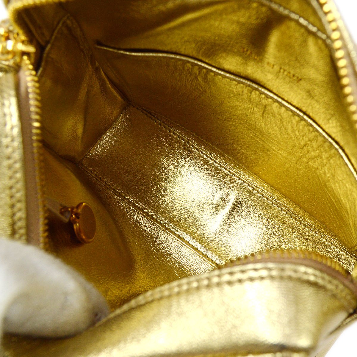 CHANEL 1996-1997 Camera Bag Mini Gold Lambskin ao28947