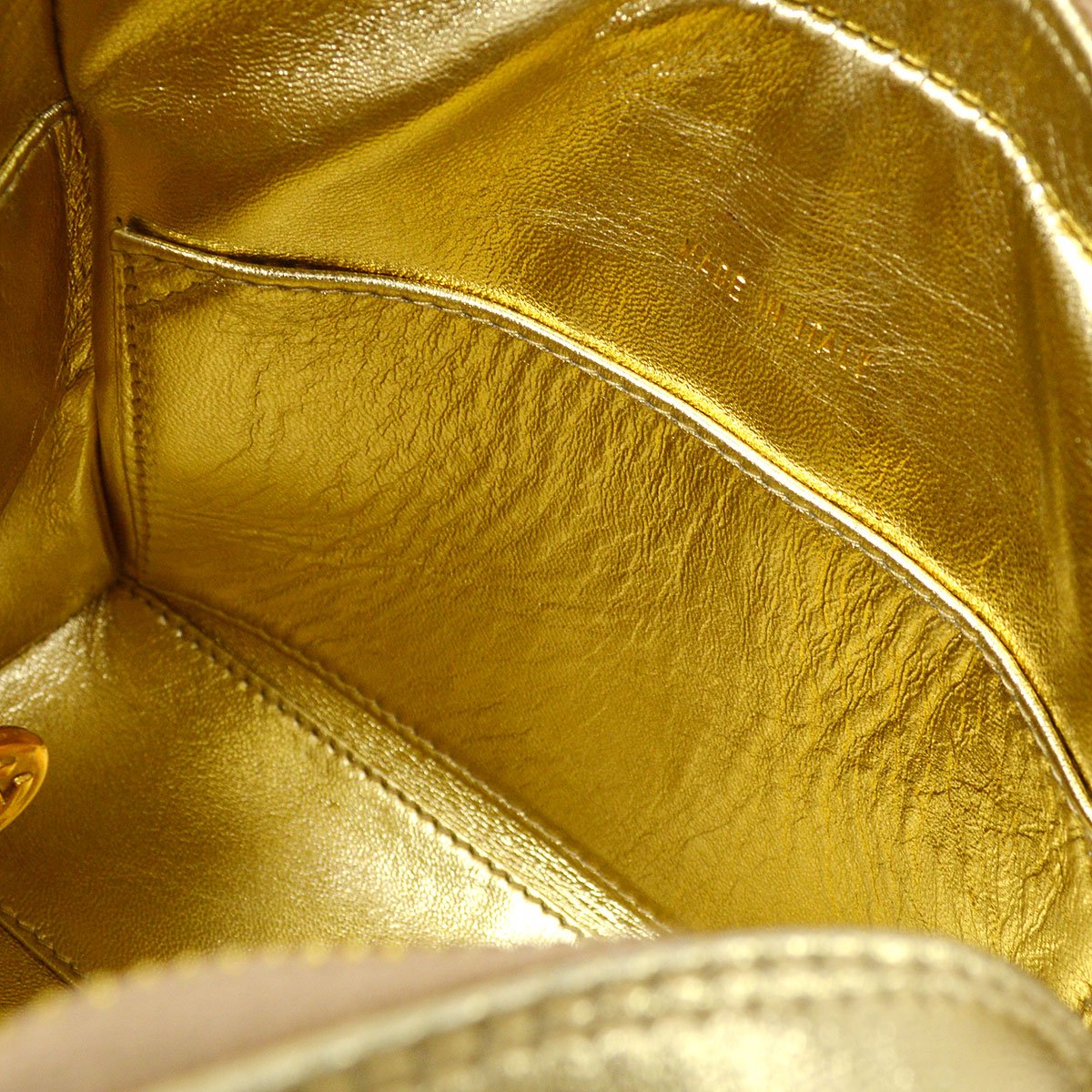 CHANEL 1996-1997 Camera Bag Mini Gold Lambskin ao28947