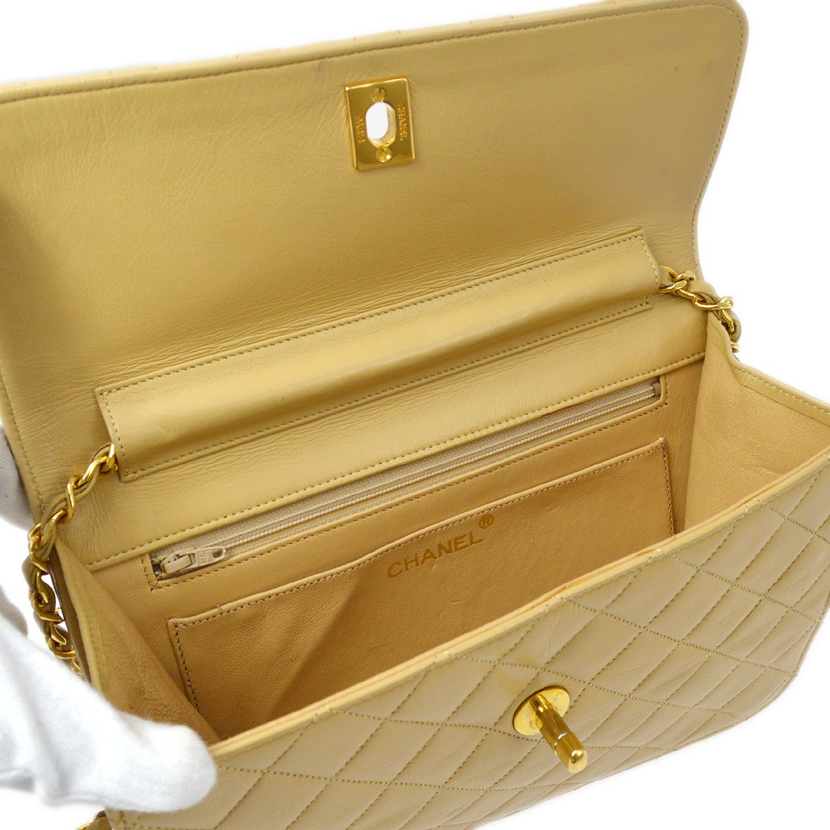 CHANEL Single Turnlock 2way Handbag ao29038