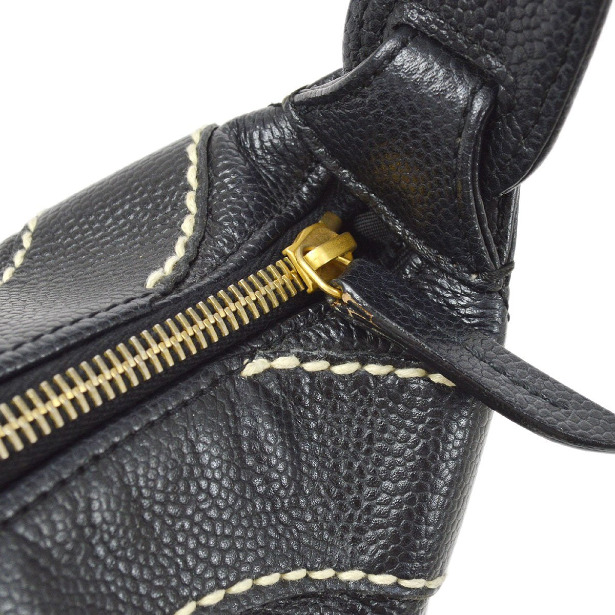 CHANEL 2004-2005 Wild Stitch CC Handbag Black Caviar ao29819