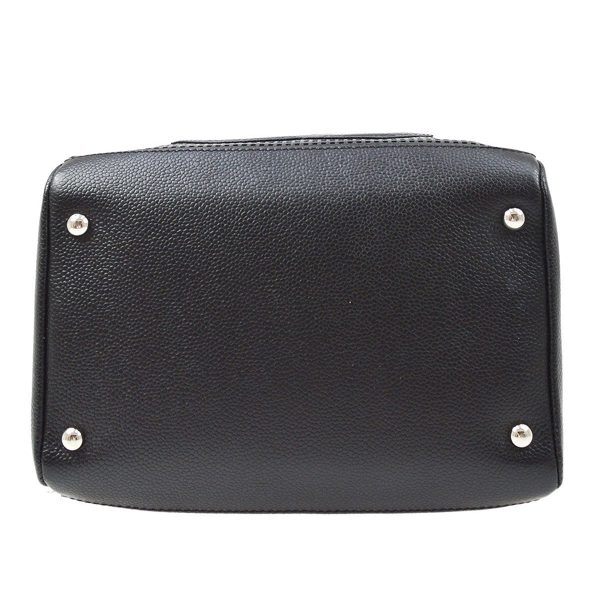 CHANEL 2004-2005 Black Caviar Perforated Handbag ao30862