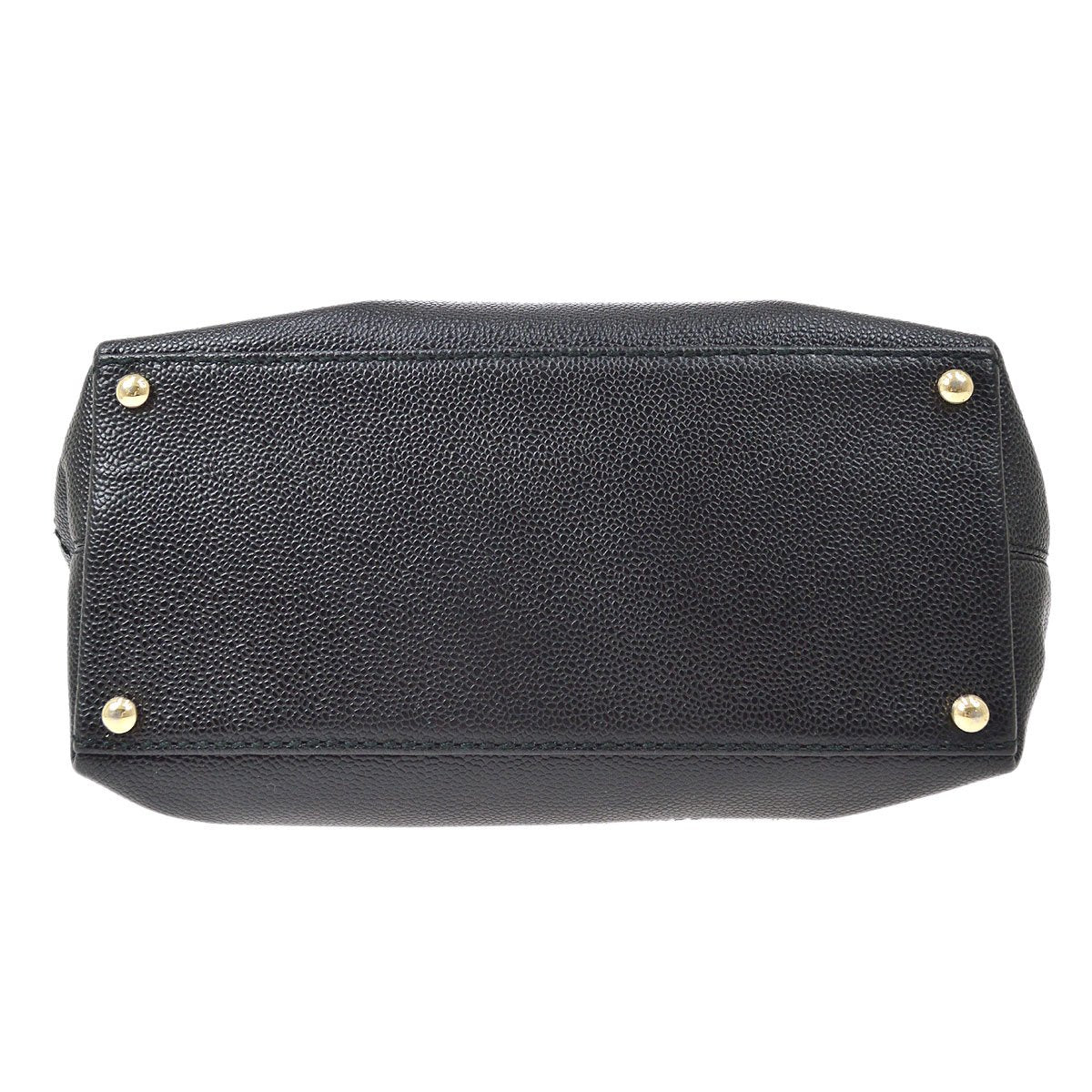 CHANEL 2001-2003 CC Handbag Black Caviar ao31527