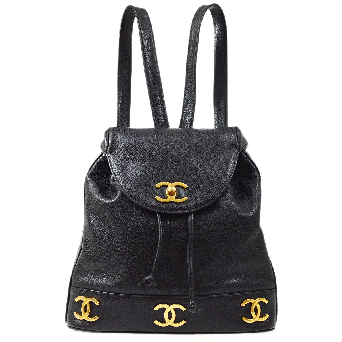 CHANEL   Triple CC Backpack Black Caviar