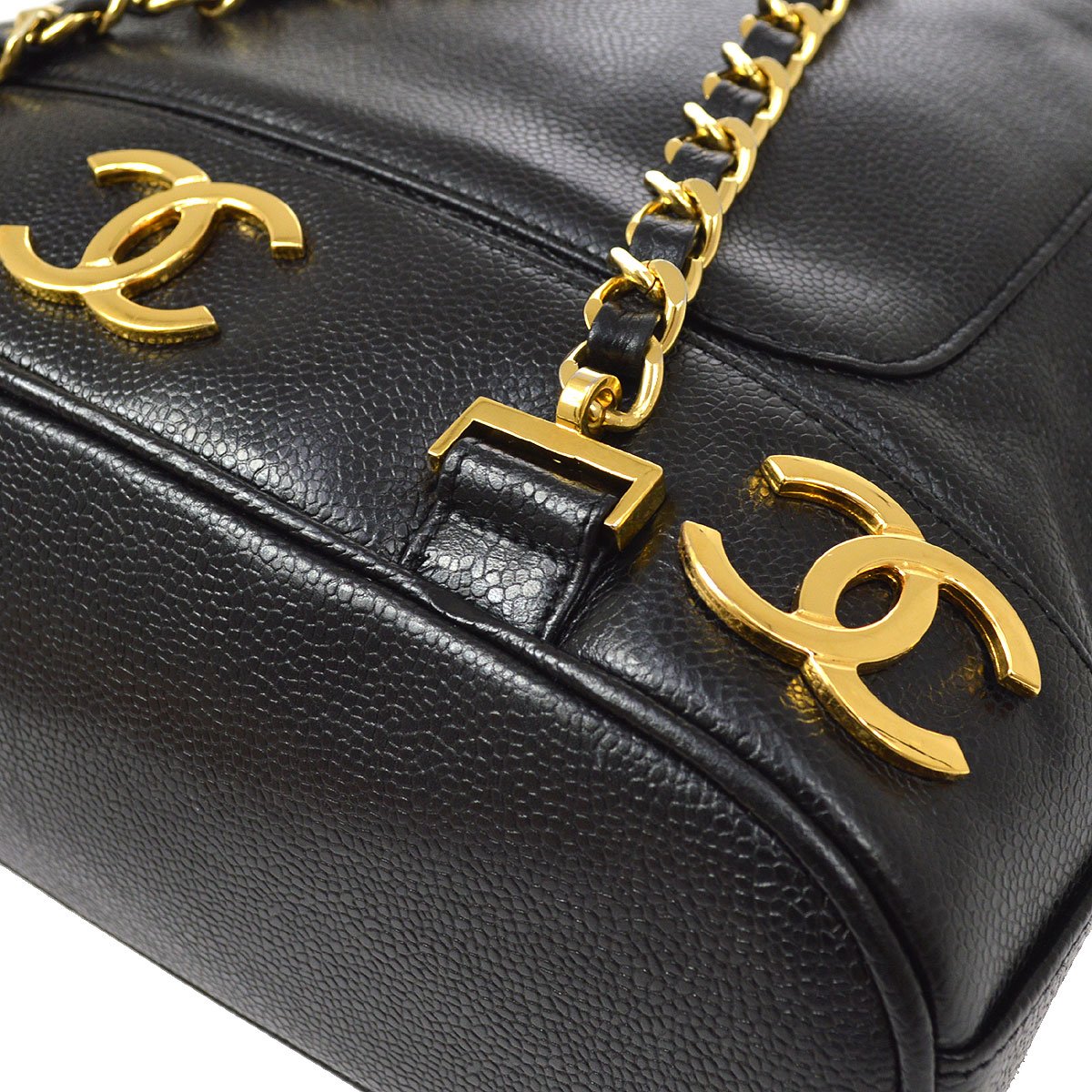 CHANEL   Triple CC Backpack Black Caviar