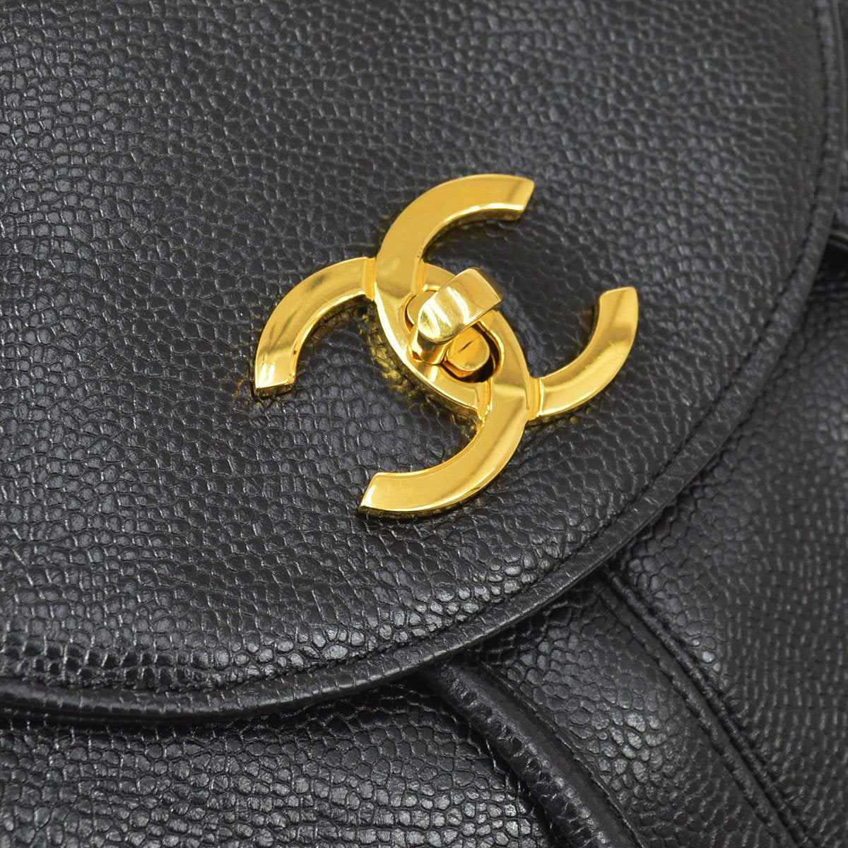 CHANEL   Triple CC Backpack Black Caviar