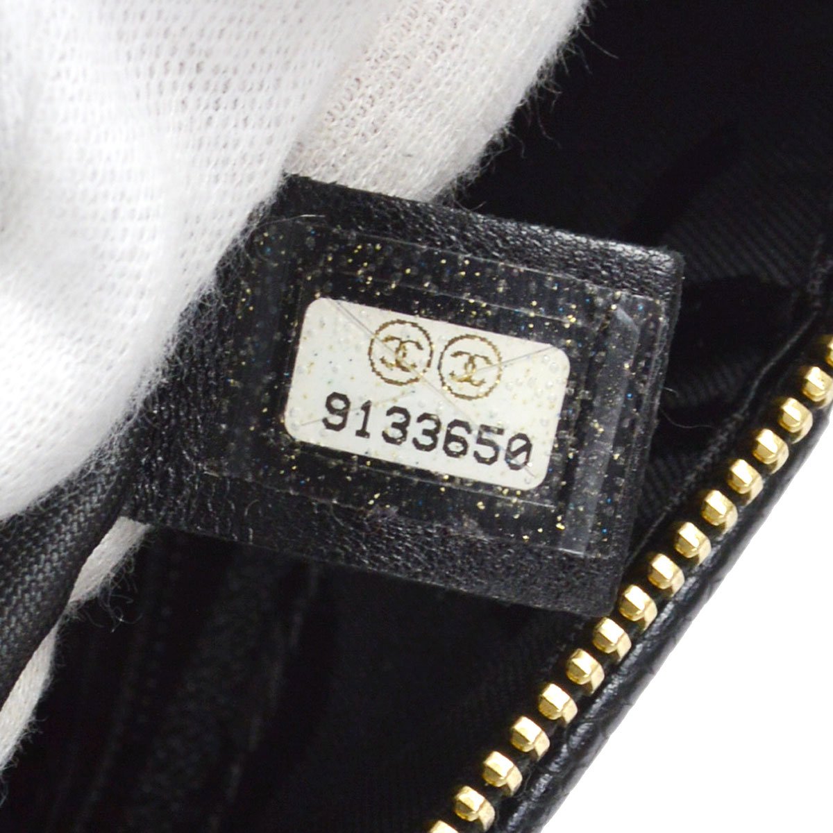 CHANEL 2004-2005 Black Caviar Wild CC Stitch Handbag ao32359