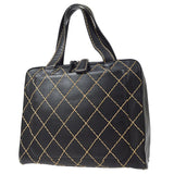 CHANEL 2000-2001 Black Calfskin Wild Stitch Handbag