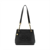 Chanel Coco Mark Caviar Skin Chain Tote Bag