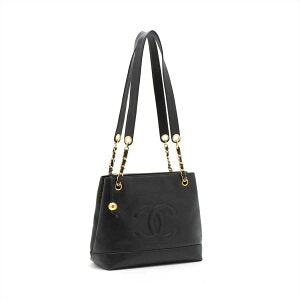 Chanel Coco Mark Caviar Skin Chain Tote Bag