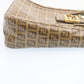 FENDI Zucchino Hand Bag Coated Canvas Brown  ar6367
