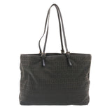 FENDI Zucchino Canvas Tote Bag Black  ar6460