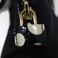 LOUIS VUITTON Vernis Dot Infinity Lockit MM Bag Black M40682 Auth ar9434B