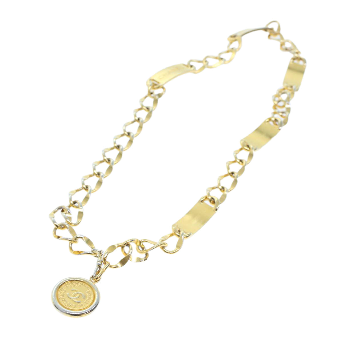 CHANEL Belt metal 35.4" Gold CC   ar9720B