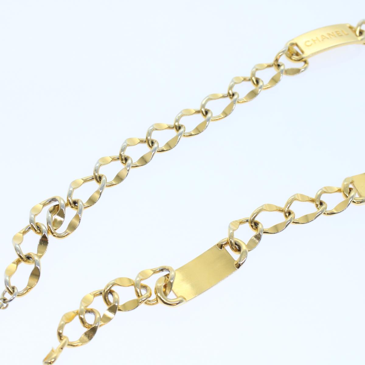 CHANEL Belt metal 35.4" Gold CC   ar9720B