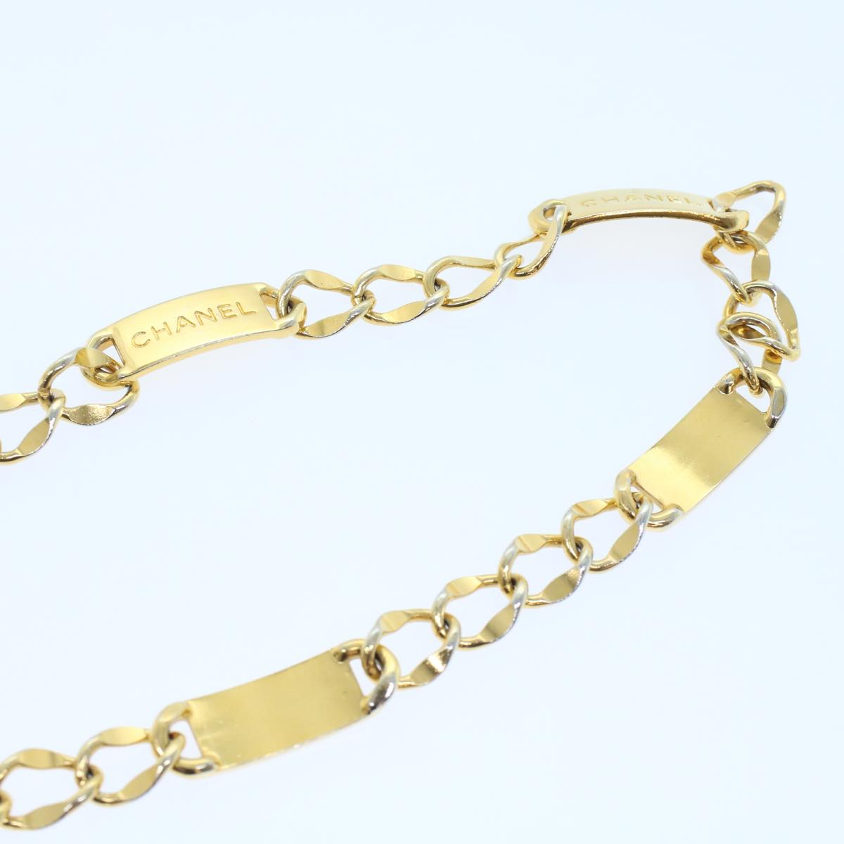 CHANEL Belt metal 35.4" Gold CC   ar9720B