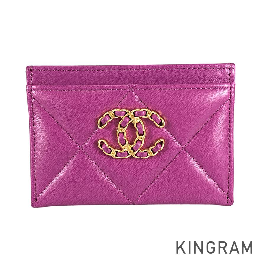 CHANEL 19 COCO Mark Gold Hardware Card Case