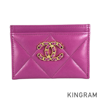 CHANEL 19 COCO Mark Gold Hardware Card Case
