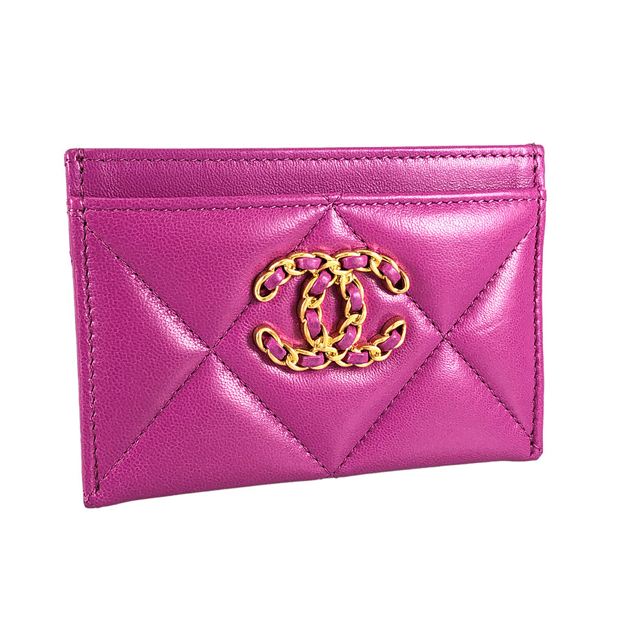 CHANEL 19 COCO Mark Gold Hardware Card Case
