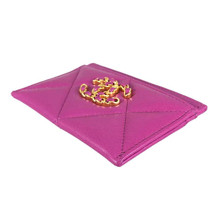 CHANEL 19 COCO Mark Gold Hardware Card Case