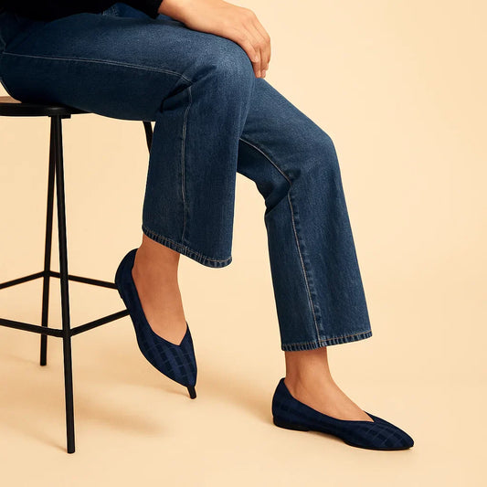 Rothy - Women - The Point - Indigo Ghingham