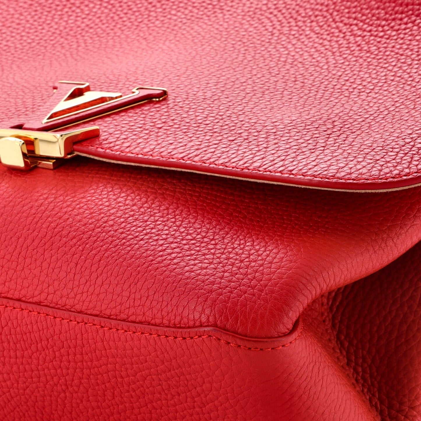 Louis Vuitton Volta Handbag Leather Red