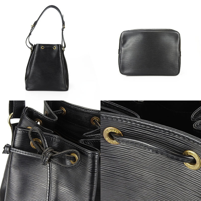 Louis Vuitton Petit Noe Epi Noir Black Shoulder Bag Purse