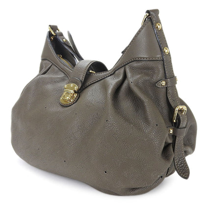Louis Vuitton Shoulder Bag Monogram Mahina XS Gray Leather