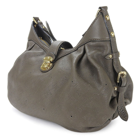 Louis Vuitton Shoulder Bag Monogram Mahina XS Gray Leather