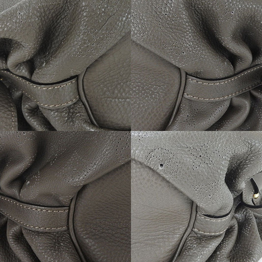 Louis Vuitton Shoulder Bag Monogram Mahina XS Gray Leather