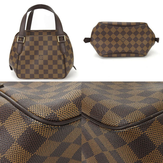 Louis Vuitton Hand Bag Belem PM Damier Ebene Gold Metal