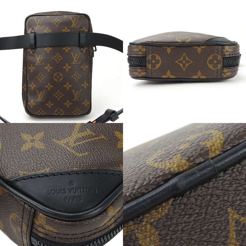 Louis Vuitton Body Shoulder Bag Utility Monogram Leather Black