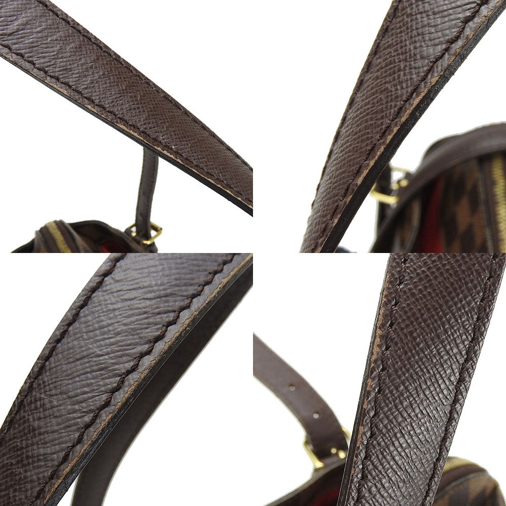 Louis Vuitton Shoulder Bag Belem MM Damier Ebene Gold Metal