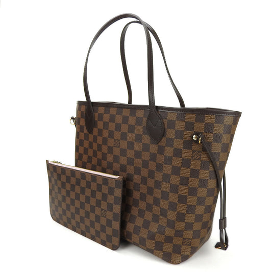 Louis Vuitton Tote Bag Neverfull MM Damier Ebene Rose Ballerine