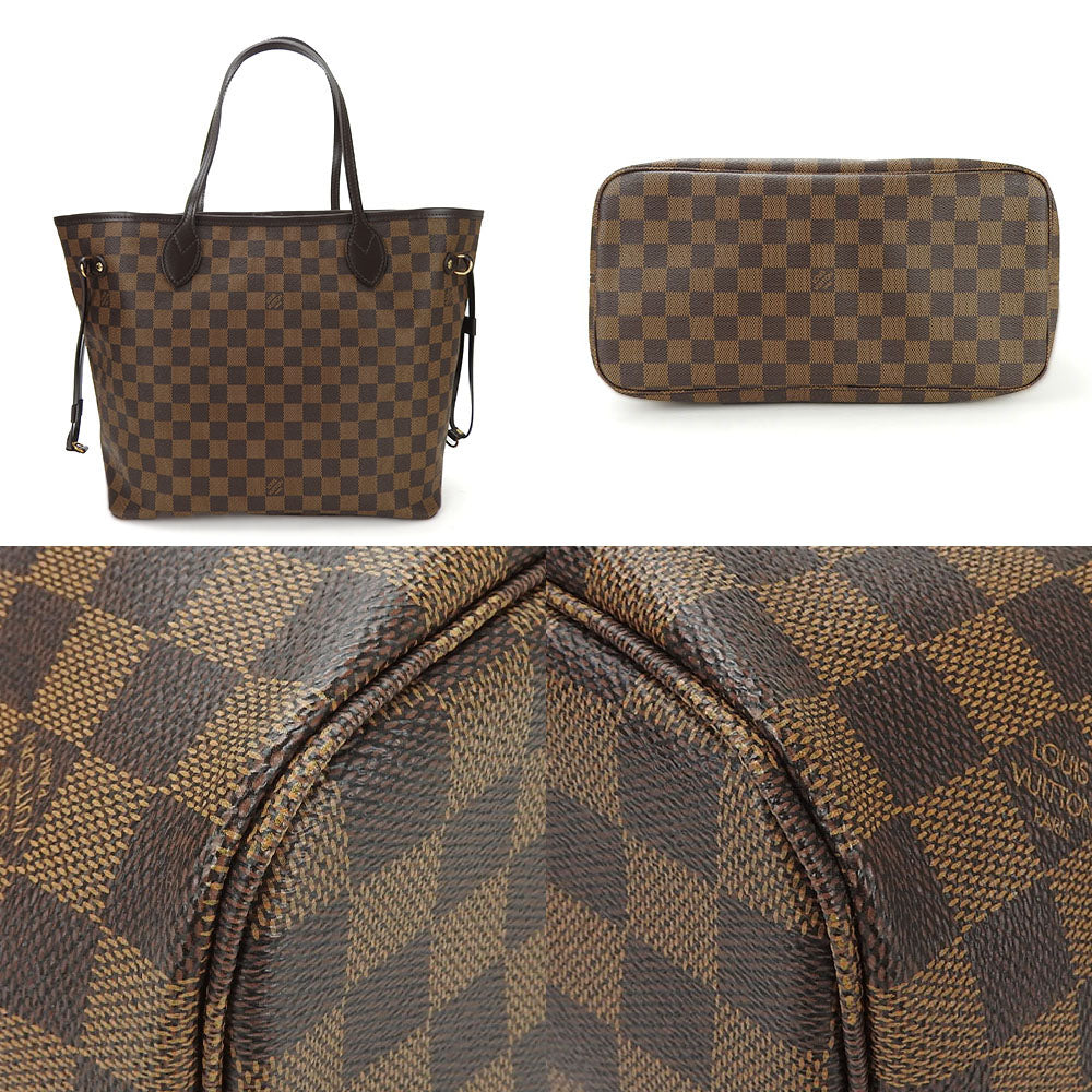 Louis Vuitton Tote Bag Neverfull MM Damier Ebene Rose Ballerine