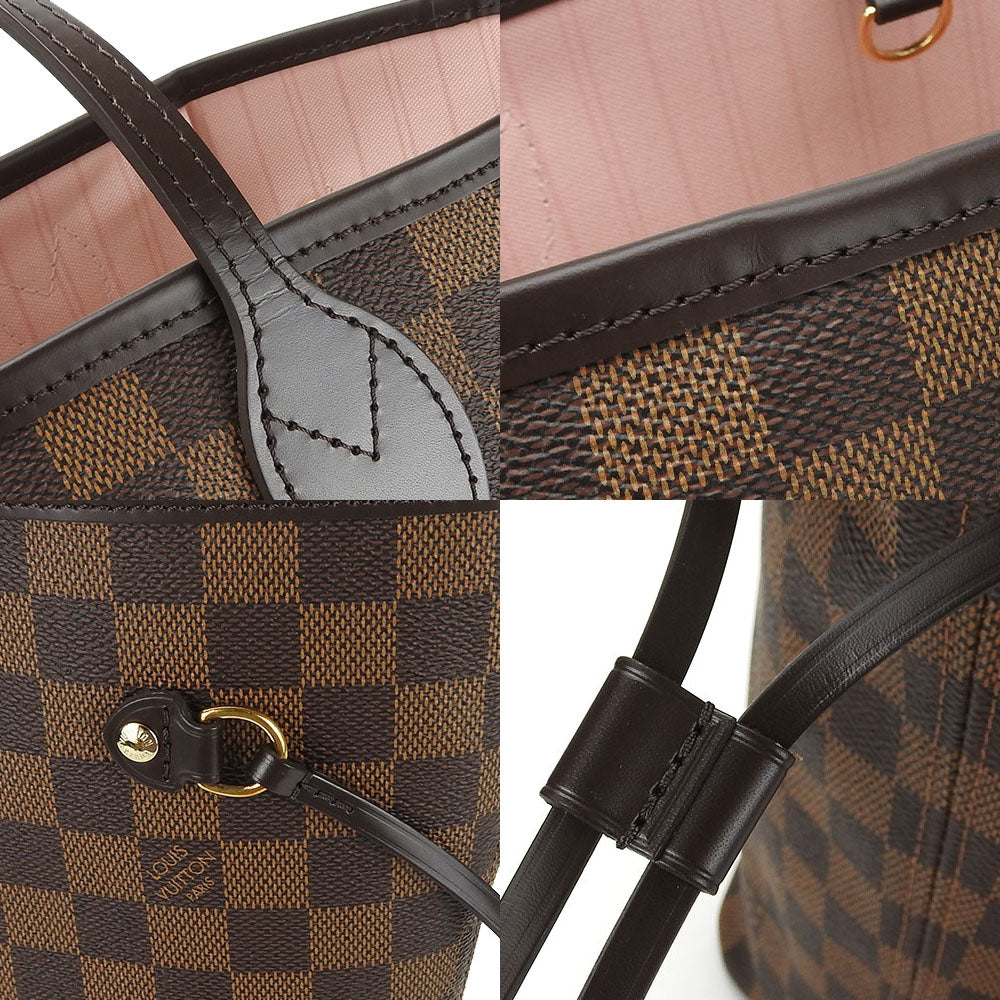 Louis Vuitton Tote Bag Neverfull MM Damier Ebene Rose Ballerine