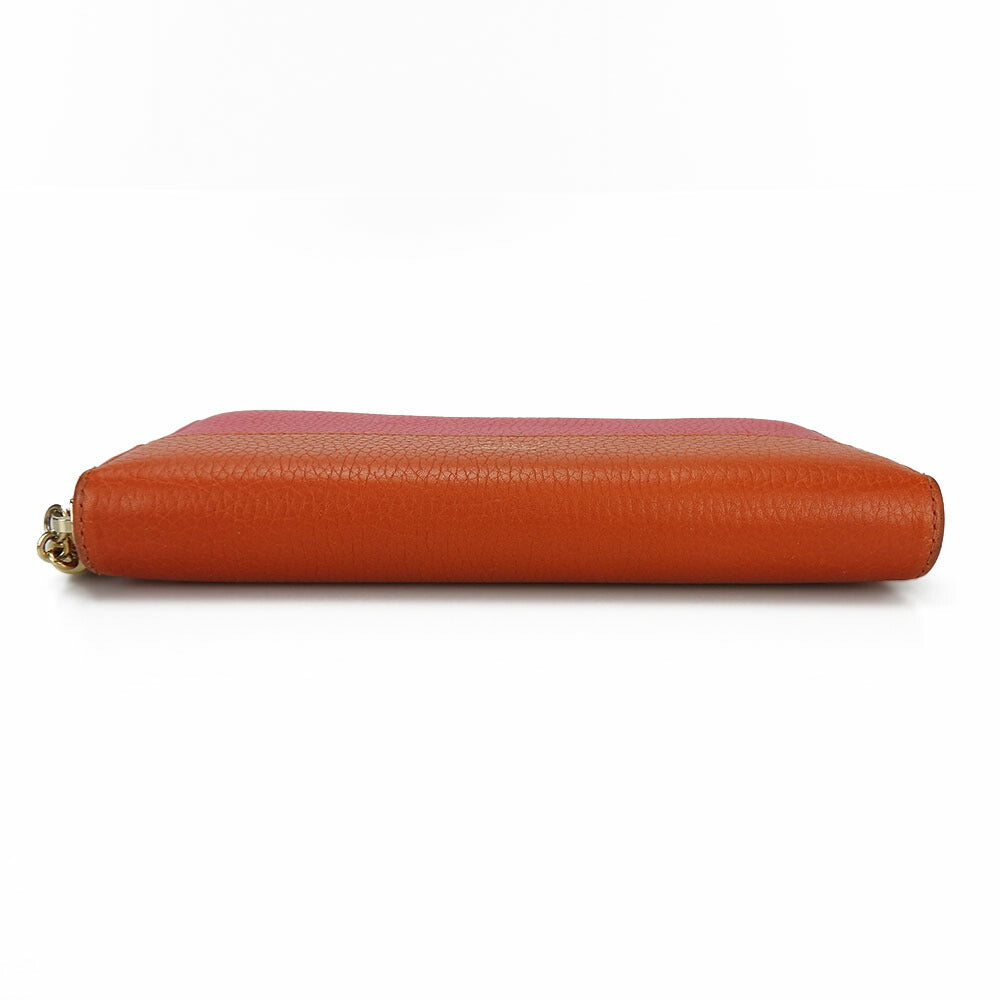 Gucci Bamboo Zip Around Long Wallet Leather Wallet